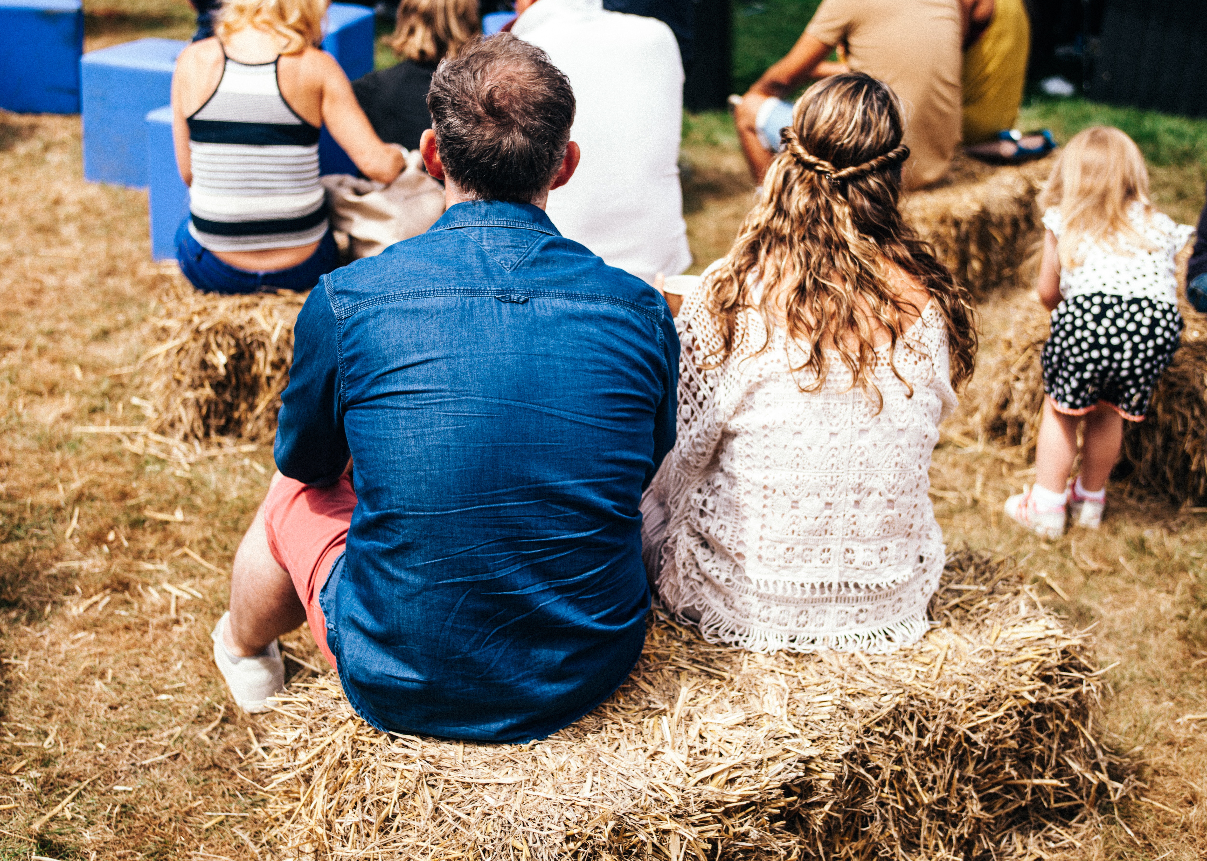Familie på festival.
